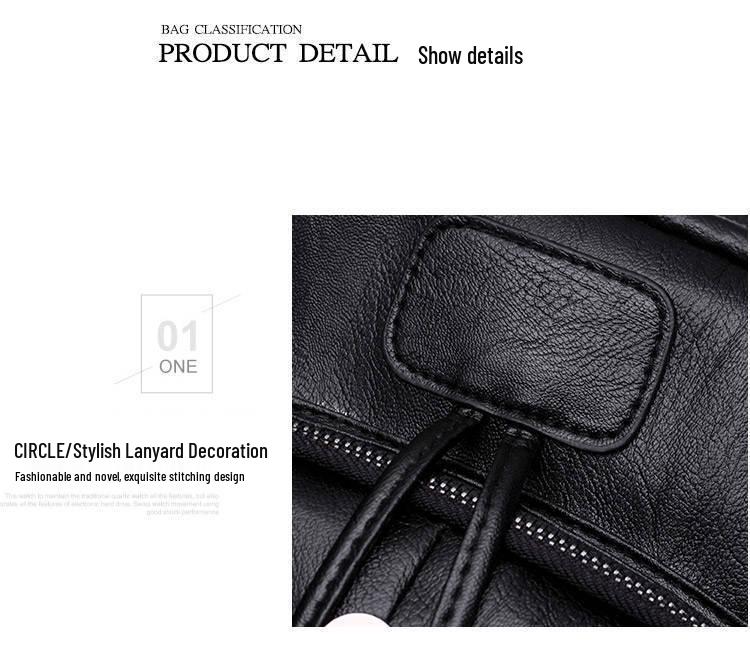 Versatile Women's PU Leather Backpack - Customizable Labels & School Bag