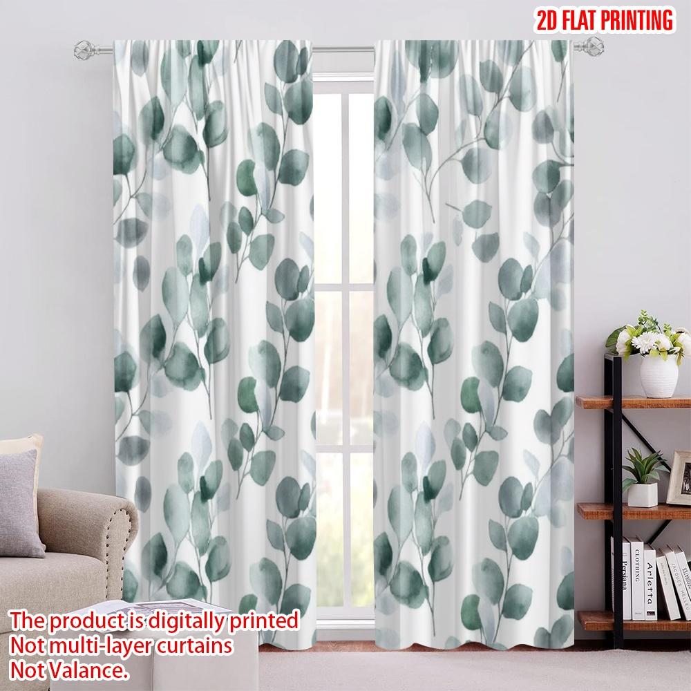 

2pcs,2D plane printing Popular Curtain Panels Leafy Harmony Versatile Fabric (without rod) Gifts for Bedroom, Living Room, 52.50 × 116.00 cm 2 pcs