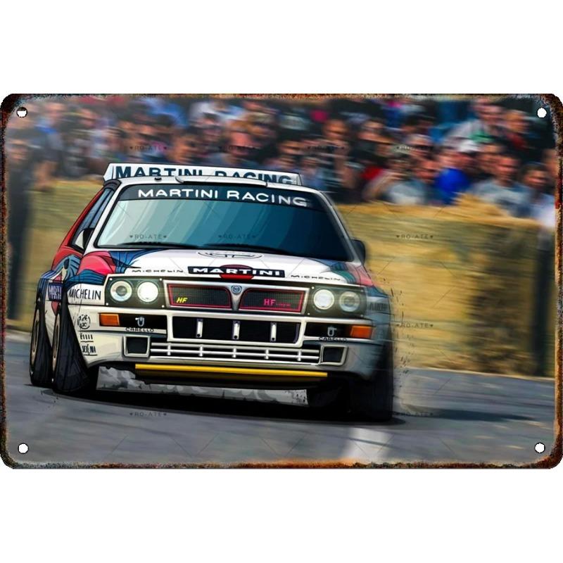 Kovová nástěnná cedule Bar v garáži, Dekorativní plaketa do interiéru auta 20x30cm