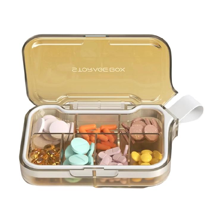 4 or 7 Compartment Medicine Organizer For Elderly And Traveler Ensuring Orderly And Moisture proof Pills Container