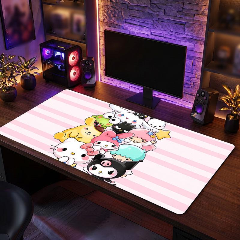 Big Mouse PadHello Kitty Extended Soft Desk Mat Gaming Office Computer Table Decor Mat