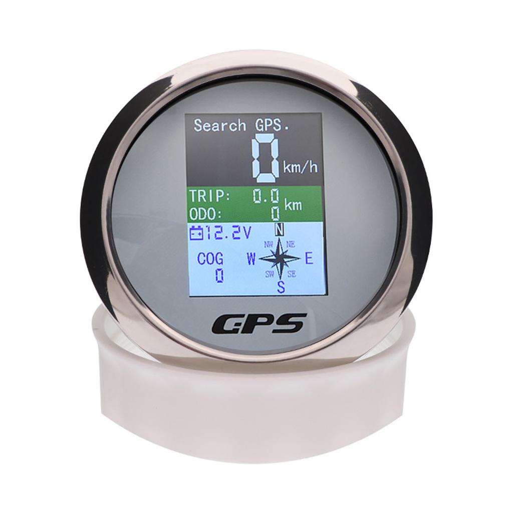85mm GPS Speedometer With GPS Antenna For Boat Car Motor Yacht TFT Screen Waterproof Odometer Adjustable Trip ODO COG Voltmeter