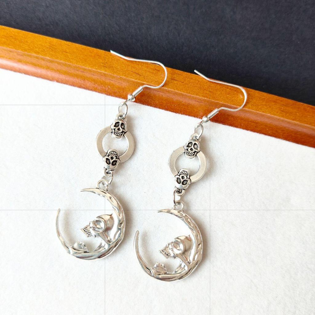Halloween Skull & Spider Statement Earrings