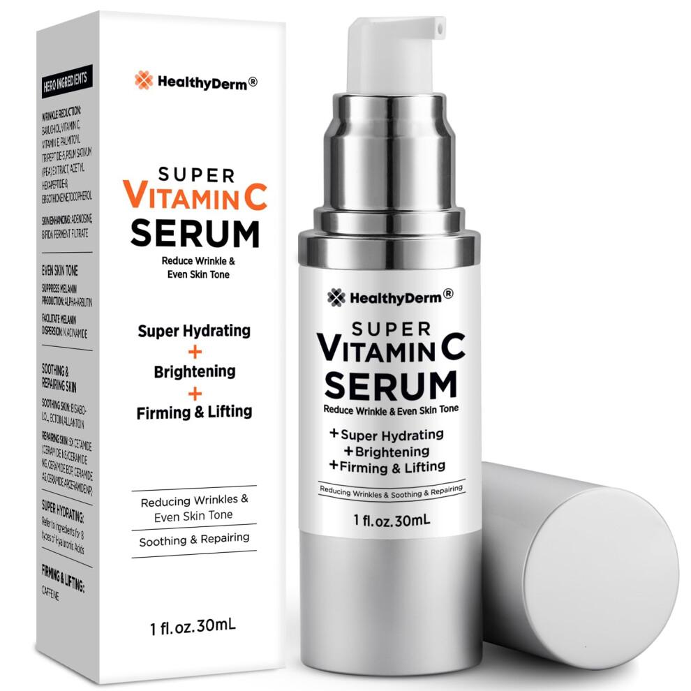 Super-Vitamin-C-Serum Fr Frauen Ber 70: Vitamin C, Hyaluronsure, Vitamin E, Koffein, Feuchtigkeitsspendendes Lifting, Reduzierung Von Gesichts