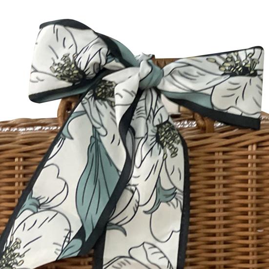 1Set Rattan Suitcase Natural Tasteless Solid Handle Rattan Woven Storage Case for Picnic