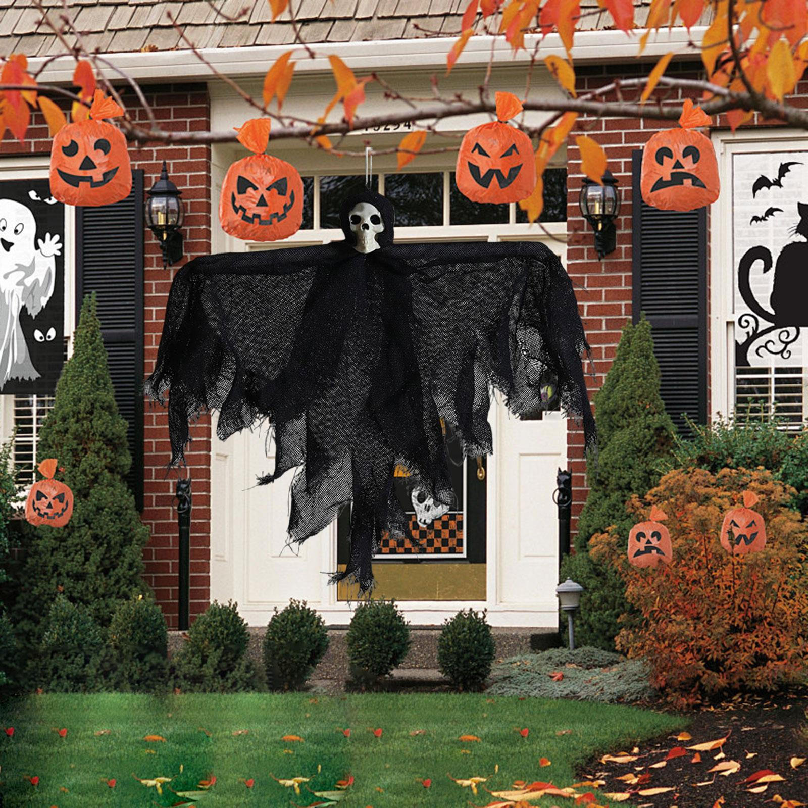 

Хелловін Підвіска ,Декор для вечірки ,Прикраса, Хелловінський Скелет Летить ,Моторошний для Патіо Будинок з привидами чорний