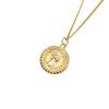 Vintage Geometric Portrait Coin Pendant Necklace Women Fashion Choker Chain Jewelry Elegant Round Medal Collarbone Accessory