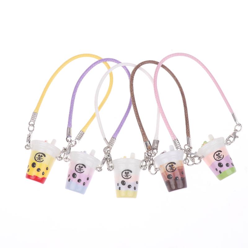 5/10Pcs Simulation Mini Bubble Tea Cup Crossbody Bag Cute Small Pendant Dolls Clothes Accessories Dollhouse Decoration Toys
