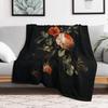 Vintage Still Life Roses Throw Blanket Decorative Soft Throw Blanket for Couch Sofa