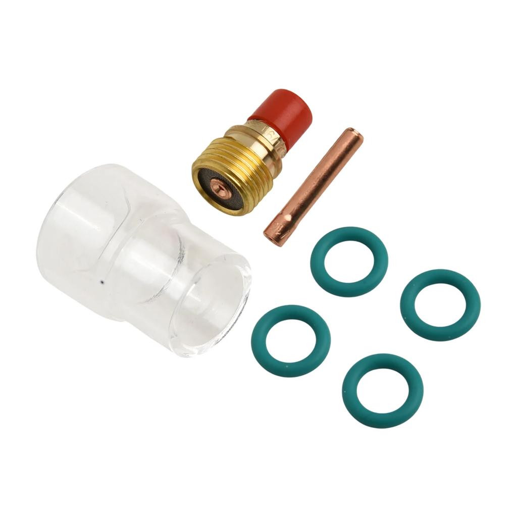 Enhance Your Welds 7 Pcs TIG Torch Kit Featuring A For Stubby Gas Lens & #12 Glass Cup Compatible With WP9/WP20/WP25 Models