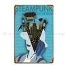 Steampunk On The Brain Metal Sign Garage Kitchen Printed Funny Bar Tin Sign Poster