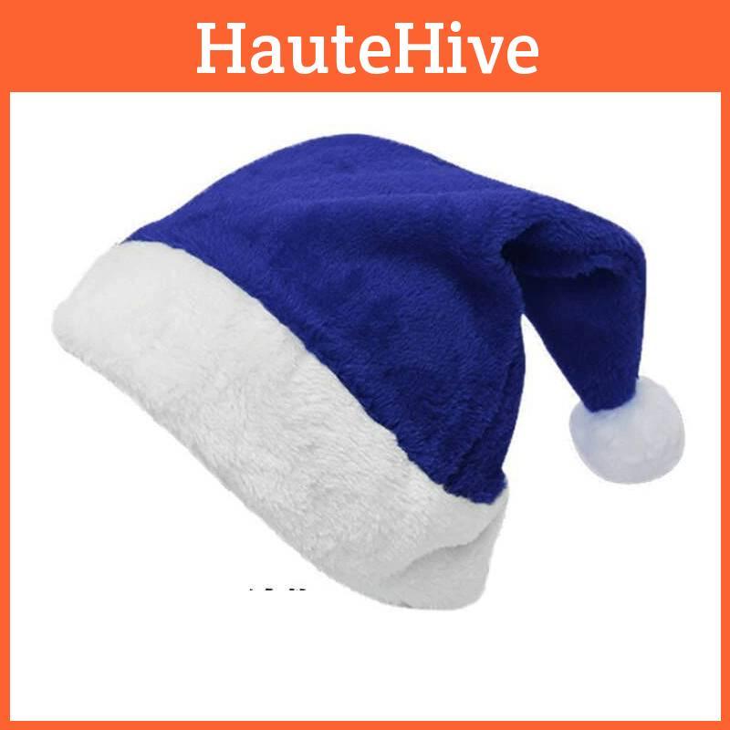 Christmas Santa Hat Soft Plush Material For Holiday Festivities And Party Decor