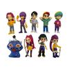 Vinyl Collectible Figures Set of 10 Assorted Characters with Distinctive Outfits and Accessories for Display or Collection