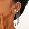 Fringed Skull Earrings Skull Tassels Ear Cuff Unisex Ear Cuff Skull Pendant Earring Ear Hangings Suitable for Any Outfit