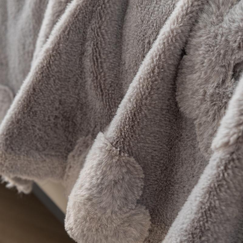 Bunny Cashmere Sofa Cover Towel Winter Thickened Full Covered Cover Blanket Plush Sofa Cushion Sofa Cover