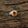 Yellow Citrine Gemstone 925 Sterling Silver Jewelry Handcrafted Ring For Wedding RR-28-4
