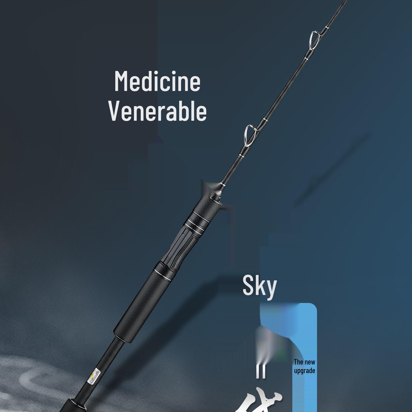 

2nd Gen Luminous Half-Titanium Telescopic Fishing Raft Rod with Single Tip 1.0-1.2m Grip Section