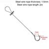 High Quality Stainless Steel Wire Rope Adjustable With Locking Retractable Fastening Suspension Lanyard