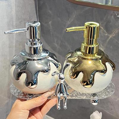 Nordic Ceramic Emulsion Bottle Luxury Hand Sanitizer Bottle Shower Gel Press Bathroom Products Ceramic Shampoo Water Bottle