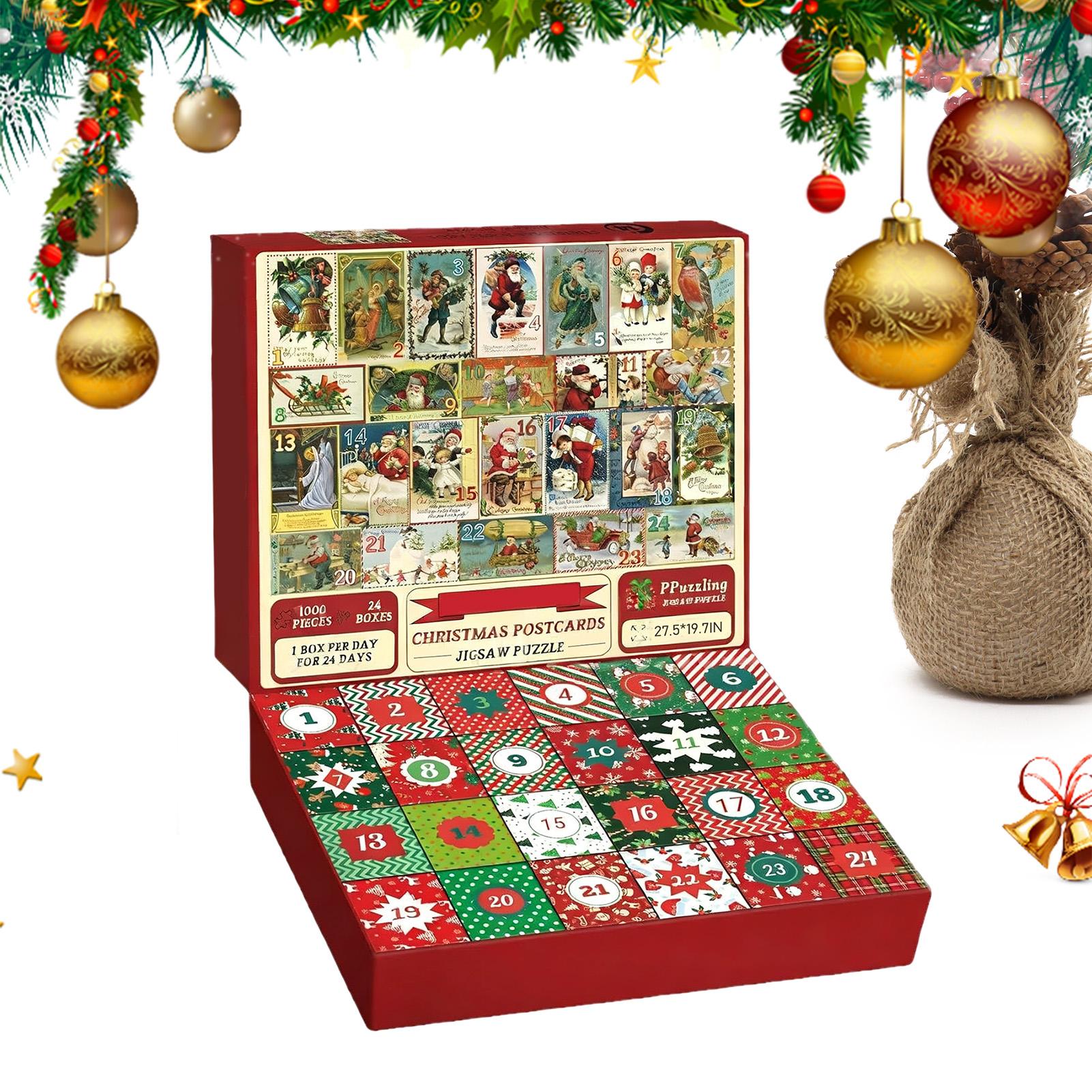 

2025 Christmas Countdown Calendar Home Decoration Christmas Puzzles 2025 Holiday Jigsaw Puzzles Advent Toy For Men Women Boys M