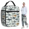 Cartoon Great White Shark Insulated Lunch Bag for Kids School Cooler Thermal Food Box Tote Portable Lunch Boxes Container