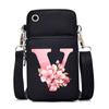 2024 Mobile Phone Bag Women's Messenger Bag New Alphabet Letter Printing Black Shoulder Bag Change Bag
