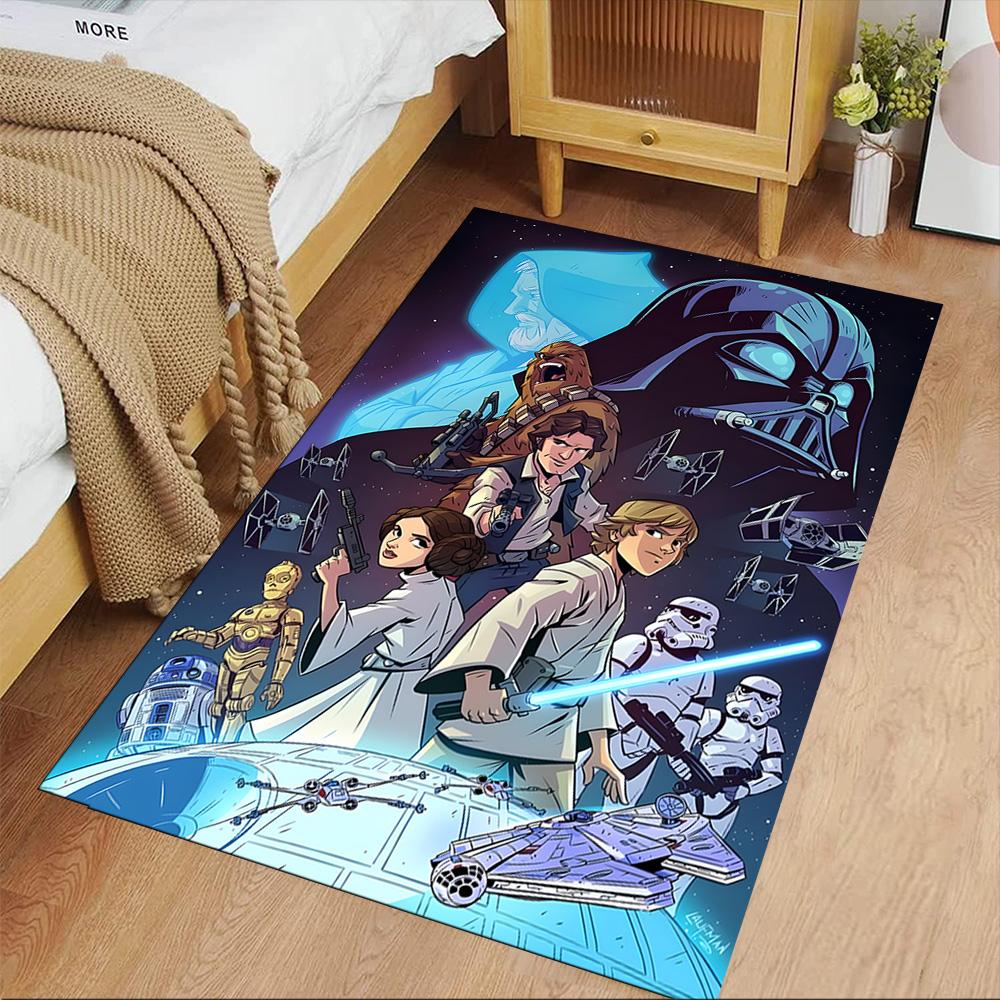Star Wars Floor Rug Office Rug Suitable for Playrooms Game Room Hallway Foyer Anti-slip Rug Decorate Offices Perfect Birthday Christmas Gift Idea