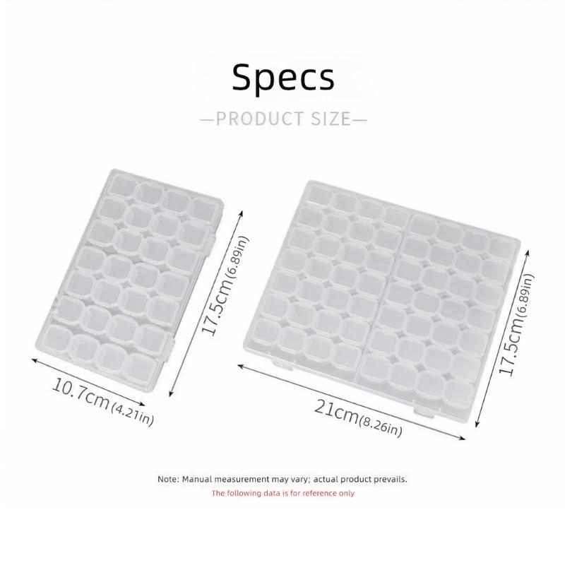 Clear Jewelry Storage Box with Lid, Compartment Case for Rings Earrings and Pendants, Vanity Display and Dresser Use