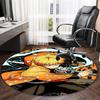 1pc Agatsuma Zenitsu  Carpet, Round Rug, Comfortable, Suitable for Entryways, Living Rooms, Office, And Bedrooms, Christmas Decoration