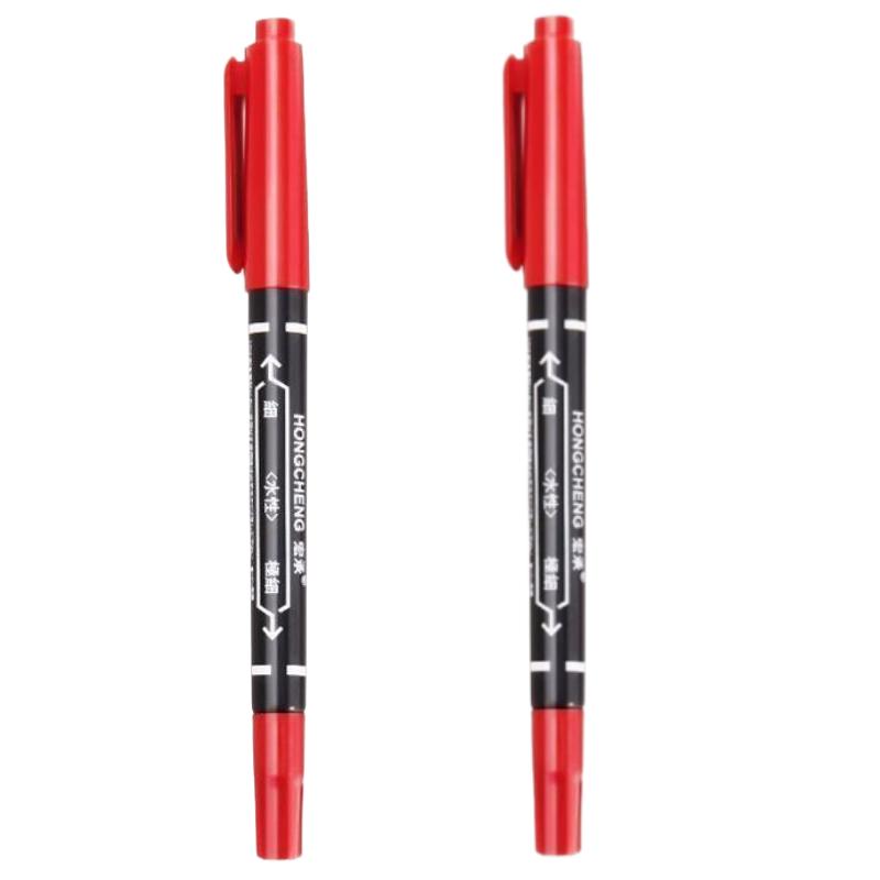 Dual Tip Art Markers, Fine & Broad Point Black Ink Pens, Water-Based Quick-Dry For Drawing, Sketching, Marking