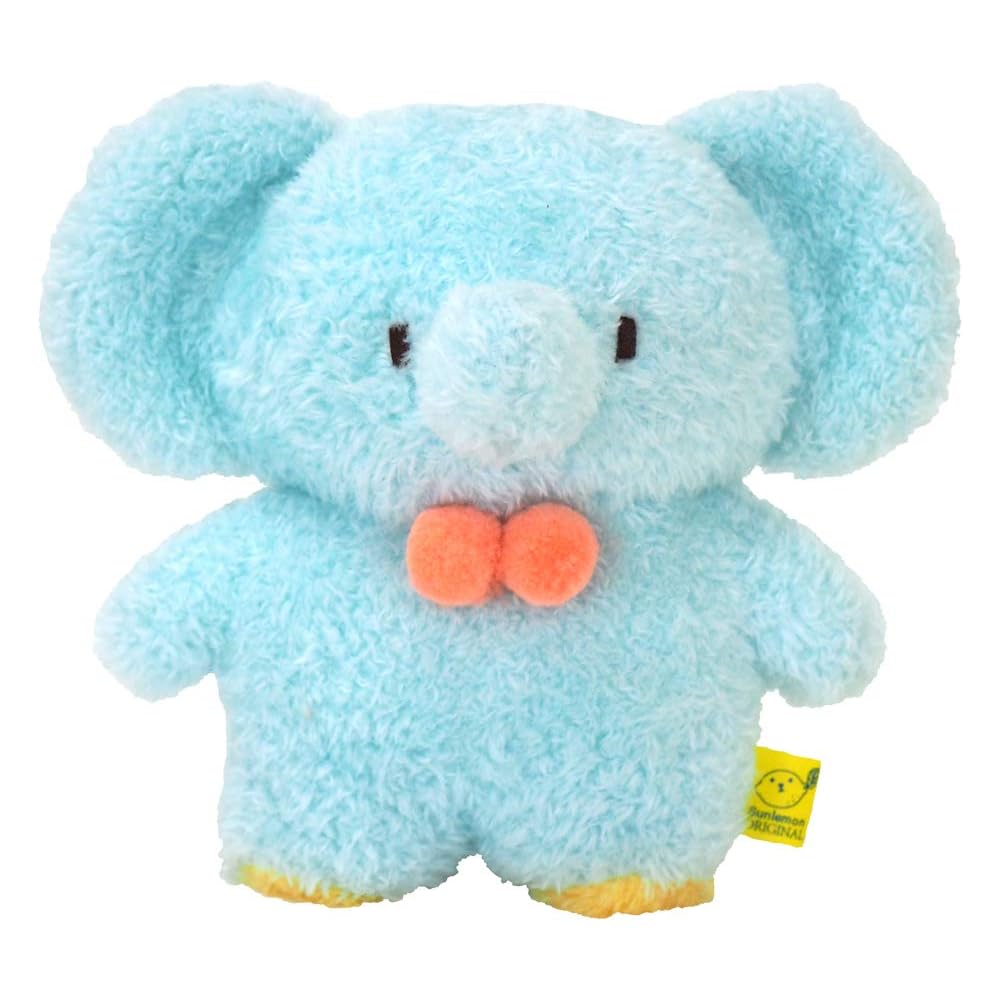 Sanlemon Fuwafuwa Tatton Elephant Blue Plush Toy 13.46x6.6x13.72cm Animal