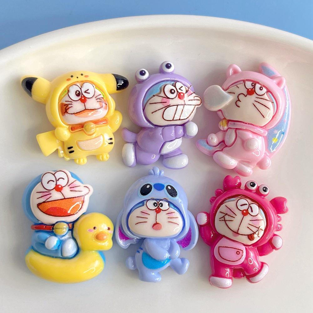 Cute Blue Cat Resin Accessories For Diy Hair Accessories And Phone Cases Cartoon Character Elements