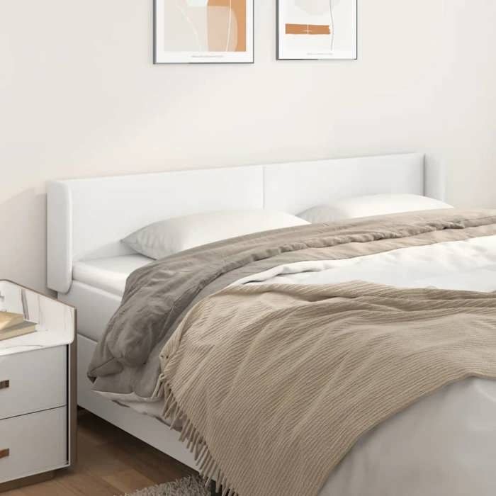 Exclusive House - Headboard with Ears White 163x16x78/88 Cm Faux Leather
