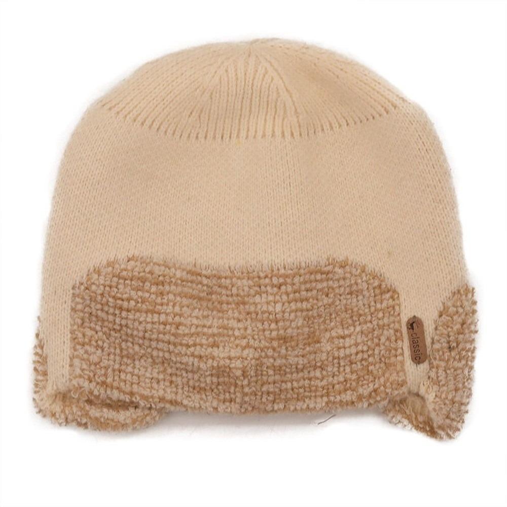 New Windproof Knitted Hat Coldproof Warm Pullover Cap Ear Protection Hat Unisex