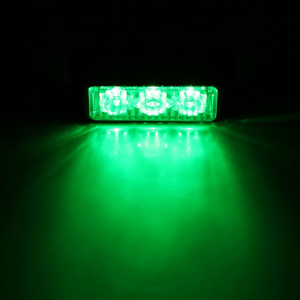 3 LED Car Truck Emergency Strobe Warning Light Hazard Indicator Flash Grille Lamp Red