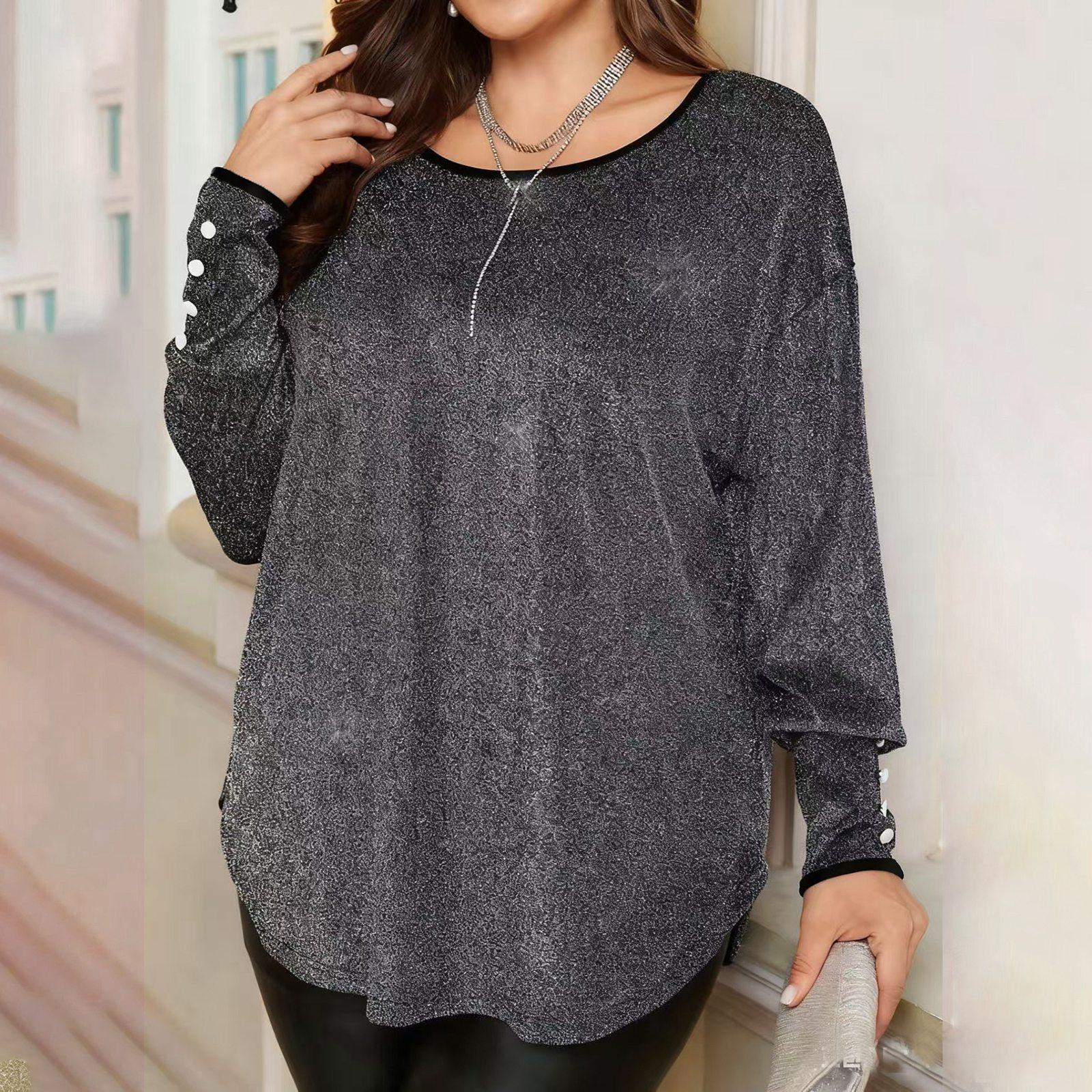 

Women s Fashionable Long Sleeve Elegant Commuting And Casual Top XL
