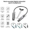 Bluetooth-compatible 5.3 Sports Headphones with LED Display Noise Cancelling Mic Comfortable Magnetic Neckband Headphone