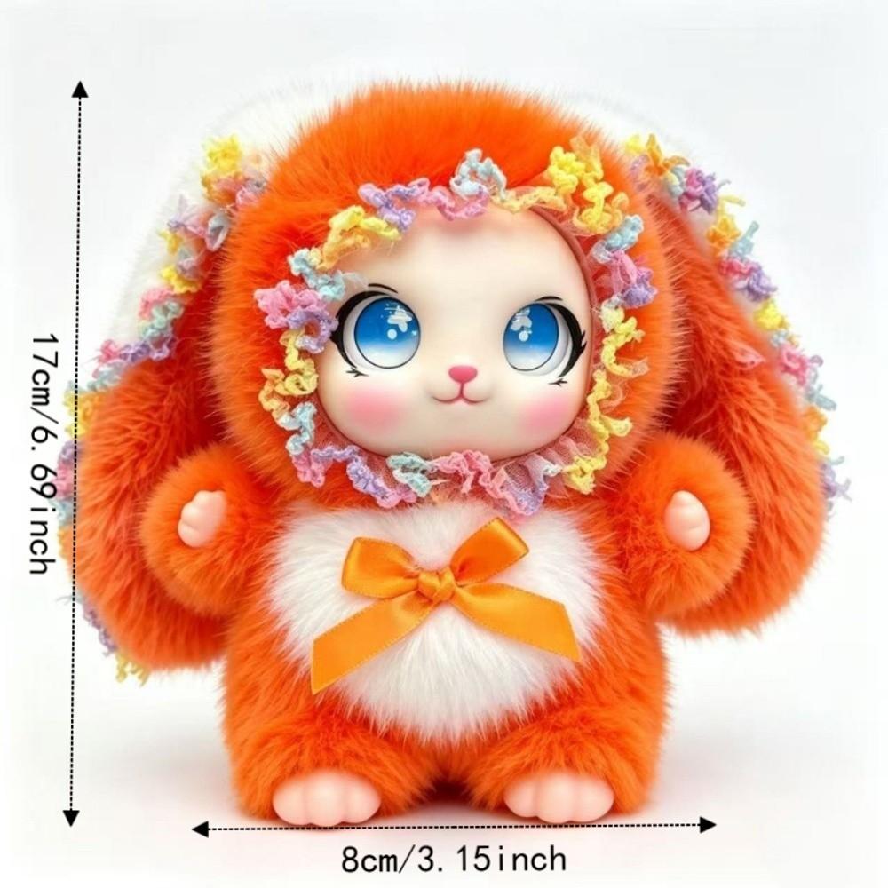 Bag Hanging Rabbit Plush Keychain Big Ear Car Key Ring Delicate Bunny Doll Pendant Gift For Girls