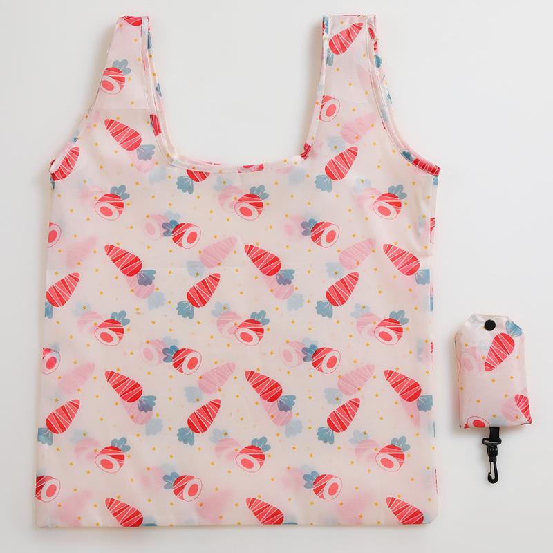 Folding Environmental Protection Shopping Bag Bag Travel Shoulder Portable Thickened Large Size Grocery Bag Supermarket Environmental Protection Bag