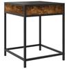 Infinity LED Coffee Table in Smoked Oak 40 x 40 x 51 cm