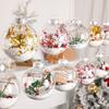 6pcs Christmas DIY Snowflake Baubles, Mixed Styles Plastic Assemblable Ornaments for Xmas Tree Party Photo Decor