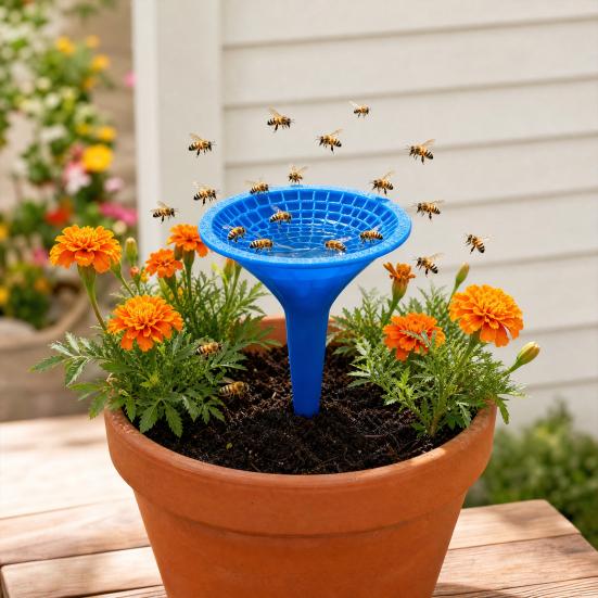 3D Printed Bee Watering Station for Butterfly Garden Cups Bath, Bee Feeders for Thirsty Pollinators, Outdoor Garden Yard Stakes Decor