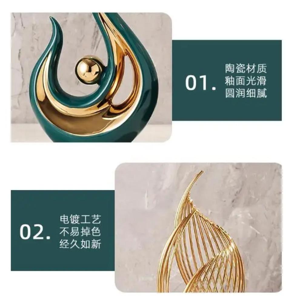 Hochzeitsdeko Handwerk Keramik Kreative Raumdekoration Handarbeit Gold Schwan Liebende Mit Blume Porzellanfiguren Dekorationen