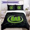Juego de Ropa de Cama Estampado de 3 Piezas del VfL Wolfsburg FC Transpirable Funda Nórdica con Fundas de Almohada Ropa de Cama Decorativa para Dormitorio Hogar
