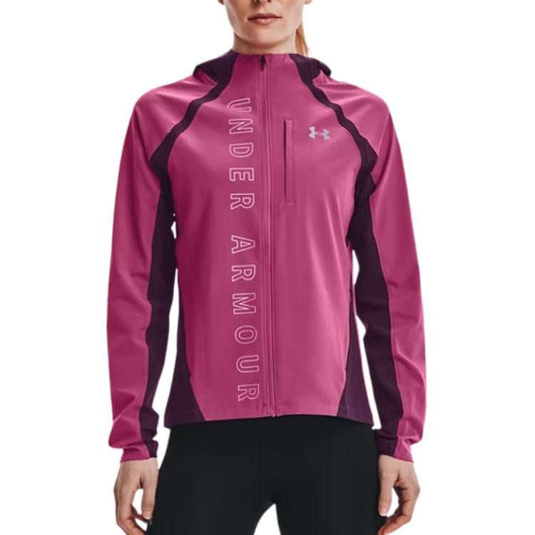 Under Armour Qualifier Outrun The Storm Training Running Jacket Women Jacket Deep-Pink 1350202-678