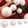 4/5/6/7cm White Foam Christmas Balls Xmas Tree Round Ball Hanging Pendants for New Year Navidad Party Home Decoration Wholesale