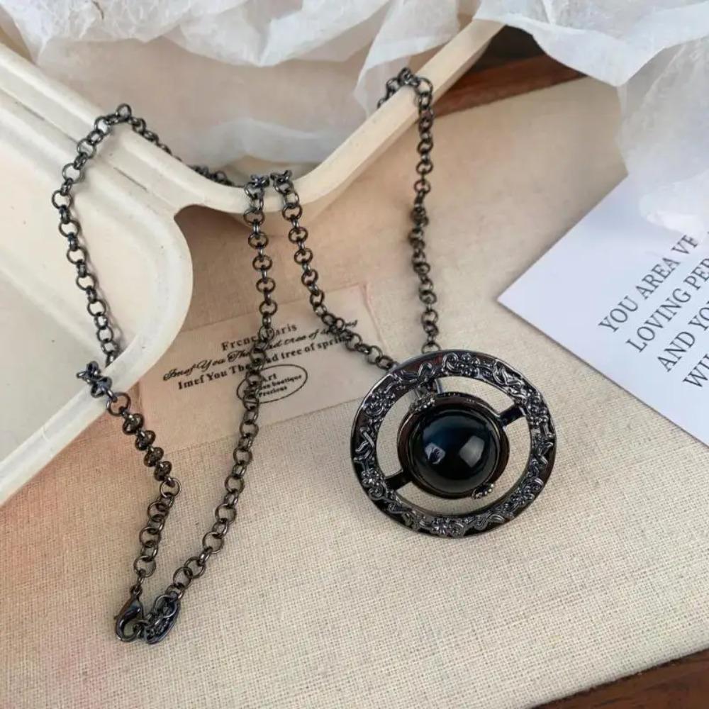 3D Schwarze Saturn-Hüftkette | Leichter Luxus Körperschmuck für Damen-Hüftdekoration