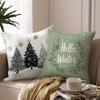Christmas Pillow Covers: Vintage Truck, Merry Christmas, Hello Winter, and Snowy Trees Sofa Room Cushion Cover Home Decoration