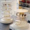 3/5-Layers Rotatable Jewelry Storage Organizer Box for Earrings Hair Accessories & Beauty Supplies Earrings Necklaces Bracelets