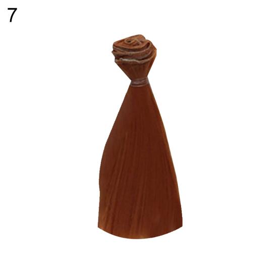 Thick Natural Straight Hair Wig Doll Toy Hairpiece Accessories Children Gift